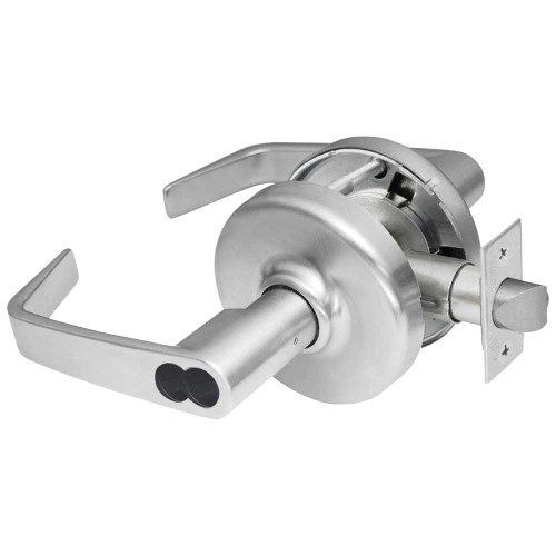 Corbin Russwin CL3557 NZD 626 CL7 Grade 1 Storeroom/Closet Cylindrical Lock Newport Lever LFIC Less Core Satin Chrome Finish Non-handed CL3557 NZD 626 CL7