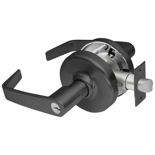 Corbin Russwin CL3557 NZD BSP Grade 1 Storeroom/Closet Cylindrical Lock Newport Lever Conventional Cylinder Black Suede Finish Non-handed CL3557 NZD BSP
