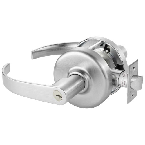 Corbin Russwin CL3557 PZD 626 Grade 1 Storeroom/Closet Cylindrical Lock Princeton Lever Conventional Cylinder Satin Chrome Finish Non-handed CL3557 PZD 626