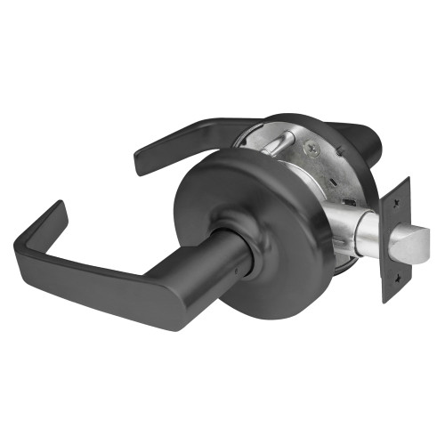 Corbin Russwin CL3810 NZD BSP Grade 2 Passage or Closet Cylindrical Lock Newport Lever Black Suede Powder Coat Finish Non-Handed