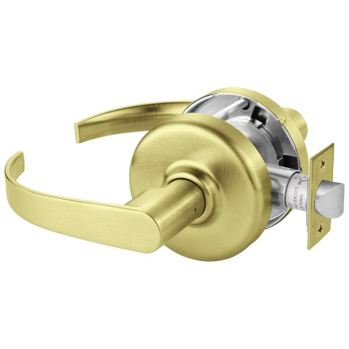 Corbin Russwin CL3810 PZD 606 Grade 2 Passage or Closet Cylindrical Lock Princeton Lever Satin Brass Finish Non-handed CL3810 PZD 606
