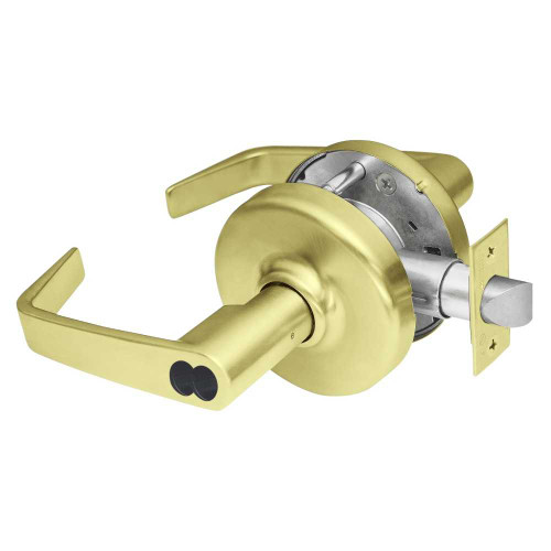 Corbin Russwin CL3851 NZD 606 CL6 Grade 2 Entrance or Office Cylindrical Lock Newport Lever Corbin Russwin 6-Pin LFIC Less Core Satin Brass Finish Non-handed CL3851 NZD 606 CL6