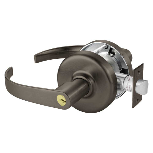 Corbin Russwin CL3851 PZD 613 Grade 2 Entrance or Office Cylindrical Lock Princeton Lever Conventional Cylinder Oil Rubbed Bronze Finish Non-handed CL3851 PZD 613