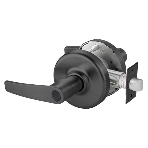 Corbin Russwin CL3857 AZD BSP LC Grade 2 Storeroom or Closet Cylindrical Lock Armstrong Lever Less Conventional Cylinder Black Suede Powder Coat Finish Non-Handed CL3857 AZD BSP LC