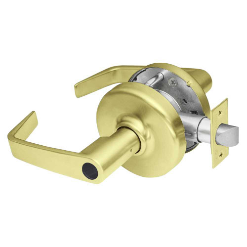 Corbin Russwin CL3857 NZD 606 LC Grade 2 Storeroom or Closet Cylindrical Lock Newport Lever Less Conventional Cylinder Satin Brass Finish Non-handed CL3857 NZD 606 LC