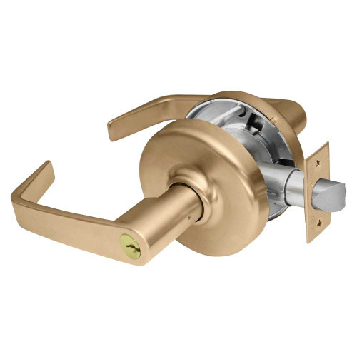 Corbin Russwin CL3857 NZD 612 Grade 2 Storeroom or Closet Cylindrical Lock Newport Lever Conventional Cylinder Satin Bronze Clear Coated Finish Non-handed CL3857 NZD 612
