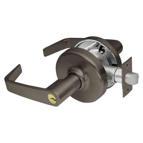 Corbin Russwin CL3857 NZD 613 Grade 2 Storeroom or Closet Cylindrical Lock Newport Lever Conventional Cylinder Oil Rubbed Bronze Finish Non-handed CL3857 NZD 613