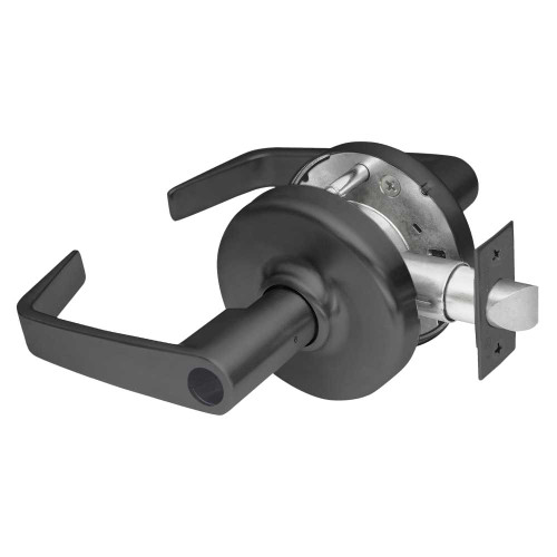 Corbin Russwin CL3857 NZD BSP LC Grade 2 Storeroom or Closet Cylindrical Lock Newport Lever Less Conventional Cylinder Black Suede Powder Coat Finish Non-Handed CL3857 NZD BSP LC