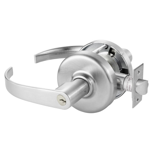 Corbin Russwin CL3857 PZD 626 Grade 2 Storeroom or Closet Cylindrical Lock Princeton Lever Conventional Cylinder Satin Chrome Finish Non-handed
