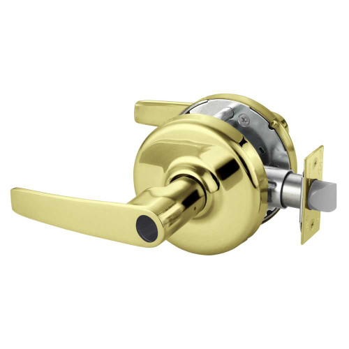 Corbin Russwin CL3861 AZD 605 LC Grade 2 Entry or Office Cylindrical Lock Armstrong Lever Less Conventional Cylinder Bright Brass Finish Non-handed CL3861 AZD 605 LC
