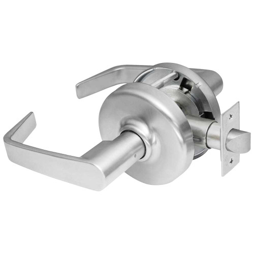 Corbin Russwin CL3880 NZD 626 Grade 2 Passage Lever x Blank Plate Cylindrical Lock Newport Lever Satin Chrome Finish Non-handed CL3880 NZD 626