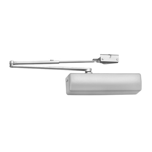 Corbin Russwin DC6210 A11 W33 689 M54 Grade 1 Surface Door Closer Parallel Arm Spring Stop Push Side Mount Size 1 to 6 Full Cover Non-Handed Aluminum Painted DC6210 A11 W33 689 M54