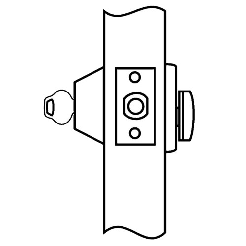 Corbin Russwin DL2213 605 CL6 Grade 2 Single Cylinder Deadbolt Corbin Russwin 6-Pin LFIC Prep Less Core Bright Brass Finish Non-Handed DL2213 605 CL6