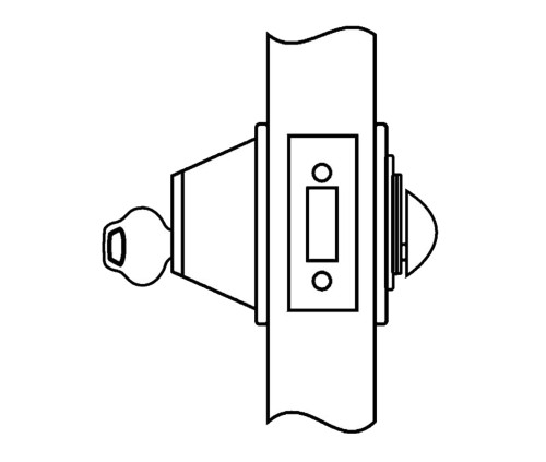 Corbin Russwin DL3017 626 LH LC Classroom Function Less Cylinder Satin Chrome DL3017 626 LH LC