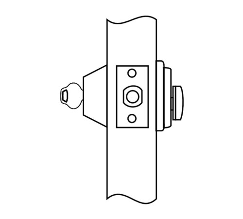 Corbin Russwin DL3217 625 Classroom Function Conventional Cylinder Bright Chrome