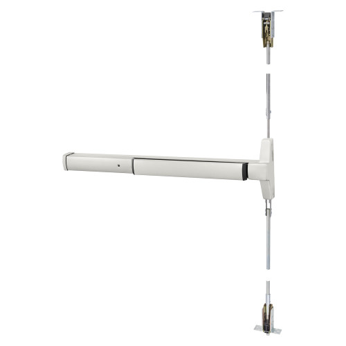 Corbin Russwin ED4800 630 M52 Narrow Stile Concealed Vertical Rod Exit Device Cylinder Dogging 36 Satin Stainless Steel