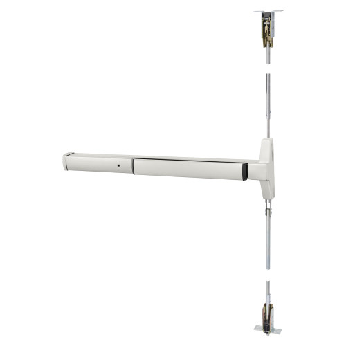 Corbin Russwin ED4800 630 MELR M92 Narrow Stile Concealed Vertical Rod Exit Device Motor Latch Retraction Touchbar Monitoring 36 Satin Stainless Steel ED4800 630 MELR M92