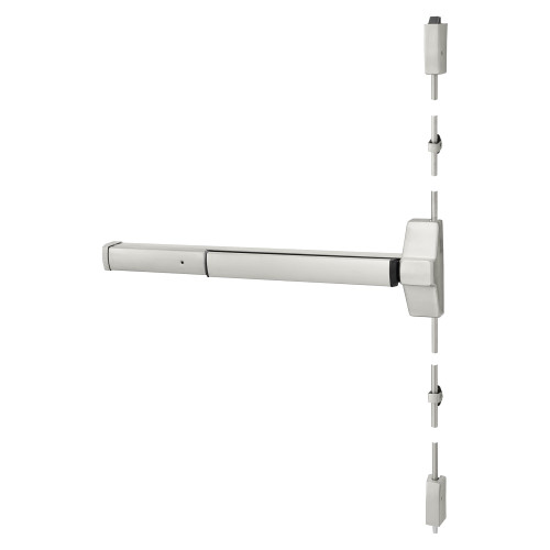 Corbin Russwin ED5470 630 MELR Surface Vertical Rod Exit Device 36 Motorized Latch Retraction Satin Stainless Steel ED5470 630 MELR