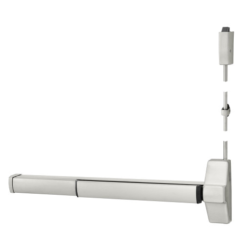 Corbin Russwin ED5470B 630 M55 Surface Vertical Rod Exit Device Less Bottom Rod 36 Fire Rated Satin Stainless Steel ED5470B 630 M55