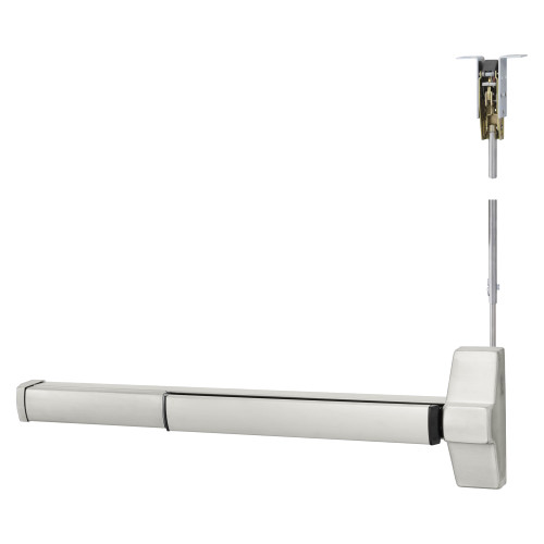 Corbin Russwin ED5860B 630 M55 Concealed Vertical Rod Exit Device Less Bottom Rod 36 Satin Stainless Steel ED5860B 630 M55