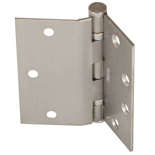 Stanley FBB173 5 26D Five Knuckle Ball Bearing Architectural Hinge Steel Half Surface Standard Weight 5 by 5 Square Corner Satin Chrome FBB173 5 26D