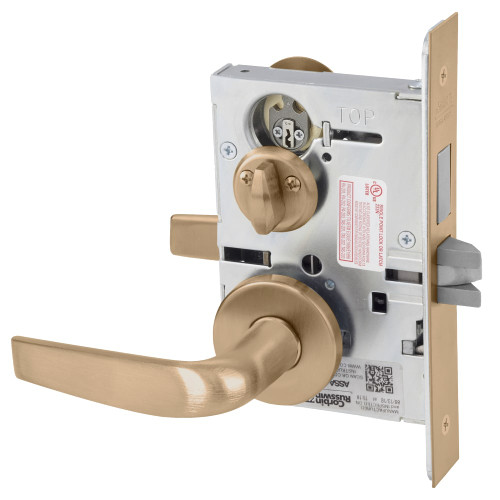 Corbin Russwin ML2020 CSB 612 Privacy Bedroom or Bathroom Mortise Lock CS Lever B Rose Satin Bronze