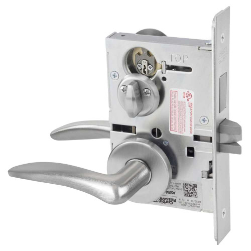 Corbin Russwin ML2020 DSA 626 RH Privacy Bedroom or Bathroom Mortise Lock DS Lever A Rose Satin Chrome ML2020 DSA 626 RH