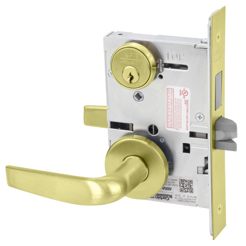 Corbin Russwin ML2024 CSA 606 Entrance or Storeroom Mortise Lock CS Lever A Rose Satin Brass