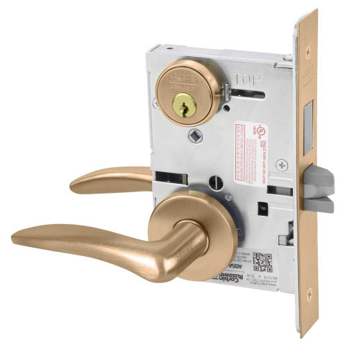 Corbin Russwin ML2024 DSA 612 LH Entrance or Storeroom Mortise Lock DS Lever A Rose Satin Bronze ML2024 DSA 612 LH