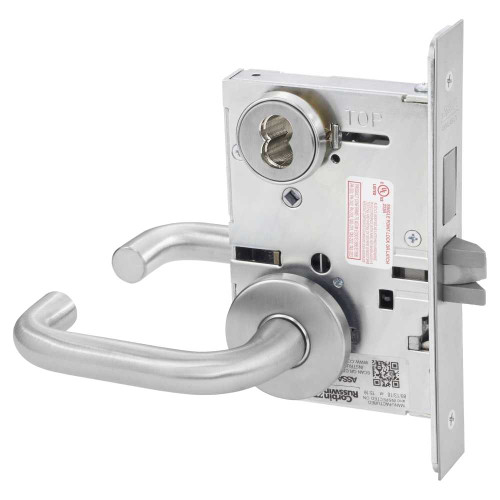 Corbin Russwin ML2024 LWB 626 CL7 Entrance or Storeroom Mortise Lock LW Lever B Rose 7-Pin LFIC Less Core Satin Chrome ML2024 LWB 626 CL7