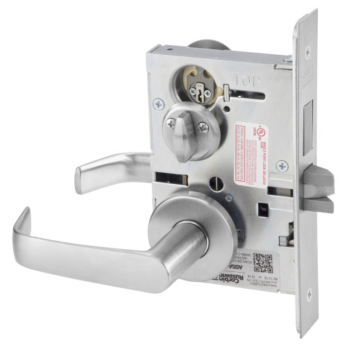 Corbin Russwin ML2030 NSA 630 Privacy Bedroom or Bathroom Mortise Lock NS Lever A Rose Satin Stainless Steel