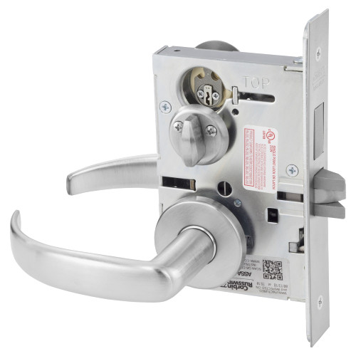 Corbin Russwin ML2030 PSA 630 Privacy Bedroom or Bathroom Mortise Lock PS Lever A Rose Satin Stainless Steel