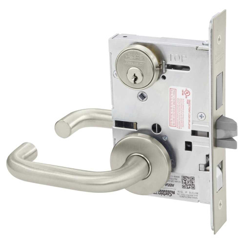 Corbin Russwin ML2048 LSA 619 Entrance or Apartment Mortise Lock LS Lever A Rose Satin Nickel ML2048 LSA 619