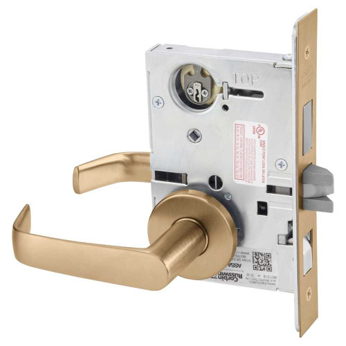 Corbin Russwin ML2048 NSA 612 LC Entrance or Apartment Mortise Lock NS Lever A Rose Satin Bronze ML2048 NSA 612 LC