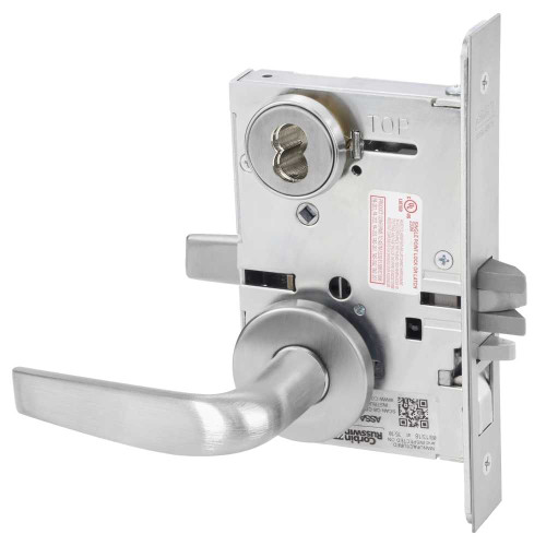 Corbin Russwin ML2051 CSA 626 CL7 Entrance or Office Mortise Lock CS Lever A Rose 7-Pin LFIC Less Core Satin Chrome ML2051 CSA 626 CL7