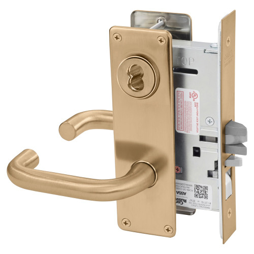 Corbin Russwin ML2051 LWN 612 CL7 Entrance or Office Mortise Lock LW Lever N Escutcheon 7-Pin LFIC Less Core Satin Bronze