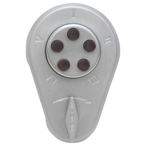 Kaba Simplex 9191000-26D-41 Combination Deadlatch 1-3/4 to 2-1/8 Thick Doors Latch Holdback Surface Strike Satin Chrome 9191000-26D-41