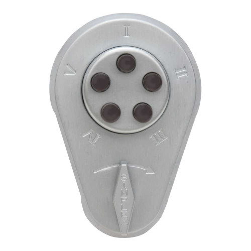 Kaba Simplex 9100000-26D-41 Combination Deadbolt 1-3/4 to 2-1/8 Thick Doors Key Override Satin Chrome 9100000-26D-41