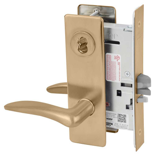 Corbin Russwin ML2055 DSM 612 CL6 LH Classroom Mortise Lock DS Lever M Escutcheon 6-Pin LFIC Less Core Satin Bronze ML2055 DSM 612 CL6 LH