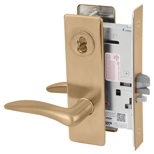 Corbin Russwin ML2055 DSM 612 CL6 RH Classroom Mortise Lock DS Lever M Escutcheon 6-Pin LFIC Less Core Satin Bronze