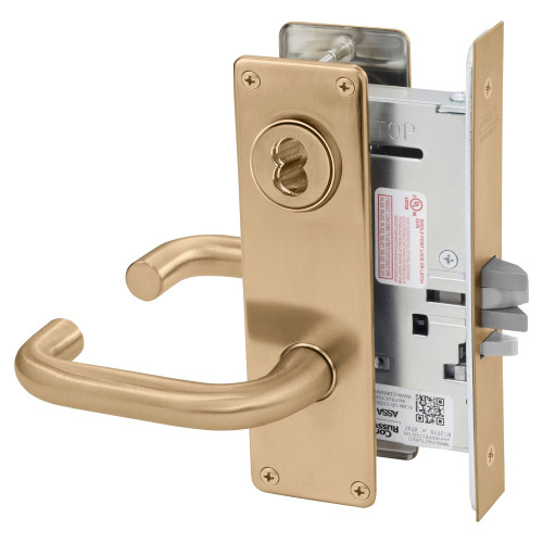 Corbin Russwin ML2055 LWN 612 CL7 Classroom Mortise Lock LW Lever N Escutcheon 7-Pin LFIC Less Core Satin Bronze