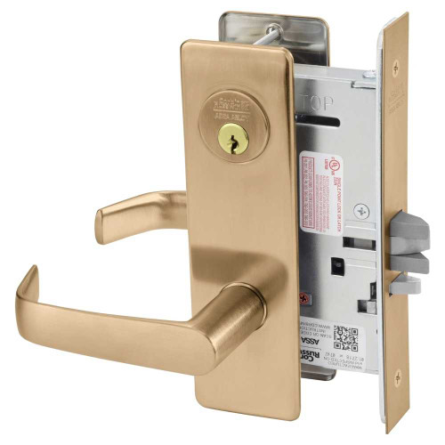 Corbin Russwin ML2055 NSM 612 Classroom Mortise Lock NS Lever M Escutcheon Satin Bronze ML2055 NSM 612