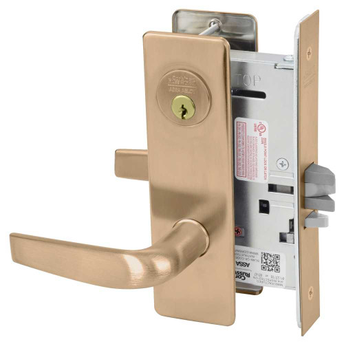 Corbin Russwin ML2057 CSM 612 Storeroom or Closet Mortise Lock CS Lever M Escutcheon Satin Bronze ML2057 CSM 612