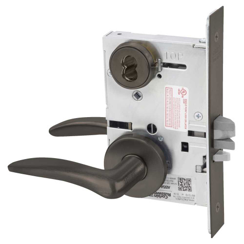 Corbin Russwin ML2057 DSA 613 CL7 LH Storeroom or Closet Mortise Lock DS Lever A Rose 7-Pin LFIC Less Core Oil Rubbed Bronze ML2057 DSA 613 CL7 LH