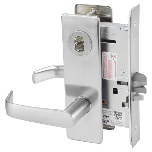 Corbin Russwin ML2057 NSM 630 CL6 Storeroom or Closet Mortise Lock NS Lever M Escutcheon 6-Pin LFIC Less Core Satin Stainless Steel