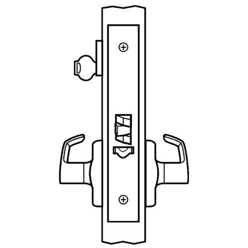 Corbin Russwin ML2057 NSN 626 LC Storeroom or Closet Mortise Lock NS Lever N Escutcheon Satin Chrome ML2057 NSN 626 LC
