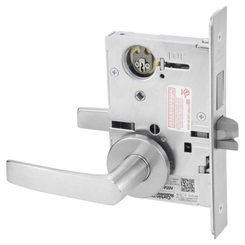 Corbin Russwin ML2065 ASA 630 LC Dormitory or Entrance Mortise Lock AS Lever A Rose Satin Stainless Steel ML2065 ASA 630 LC