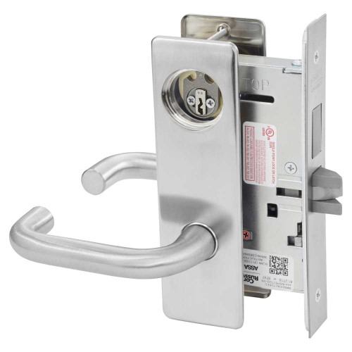 Corbin Russwin ML2065 LSM 626 LC Dormitory or Entrance Mortise Lock LS Lever M Escutcheon Satin Chrome ML2065 LSM 626 LC