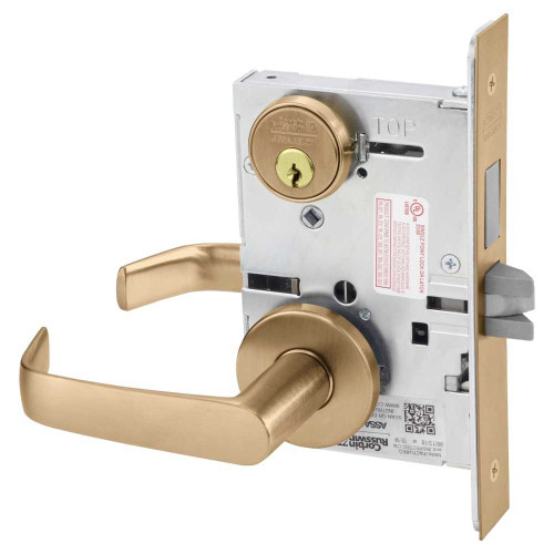 Corbin Russwin ML2065 NSA 612 Dormitory or Entrance Mortise Lock NS Lever A Rose Satin Bronze ML2065 NSA 612