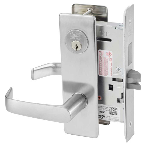 Corbin Russwin ML2065 NSM 626 Dormitory or Entrance Mortise Lock NS Lever M Escutcheon Satin Chrome ML2065 NSM 626